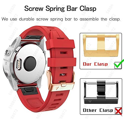 Bracelet Garmin Fenix 5S en silicone agate rose et accessoires 20mm - 6