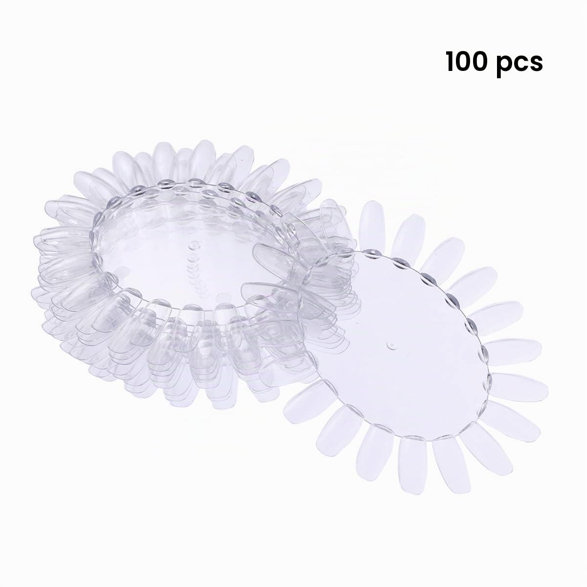 Rosenice Lot de 10 nuanciers ronds, avec faux ongles – Parfaits comme présentoirs de décorations d’ongles