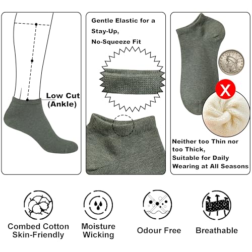 Image of Womens Ankle Socks Cotton No-Show Comfortable Low-Cut Liner Kraft Paper Gift Box