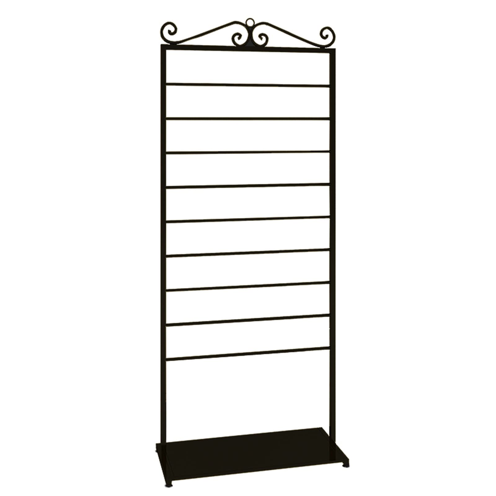 Białe/złote/czarne szaliki organizer półka wolnostojący stojak na papier do pakowania prezentów, komercyjny 170 cm wysoki uchwyt na ręczniki, żelazny stojak na paski krawaty (kolor: czarny, rozmiar