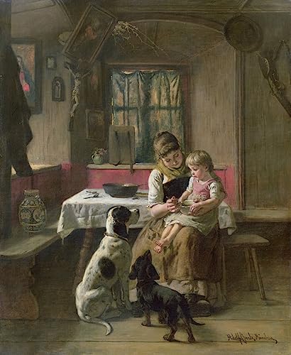 Poster sur toile Whose Dinner Is It Adolf Eberle sans cadre 50x70 cm