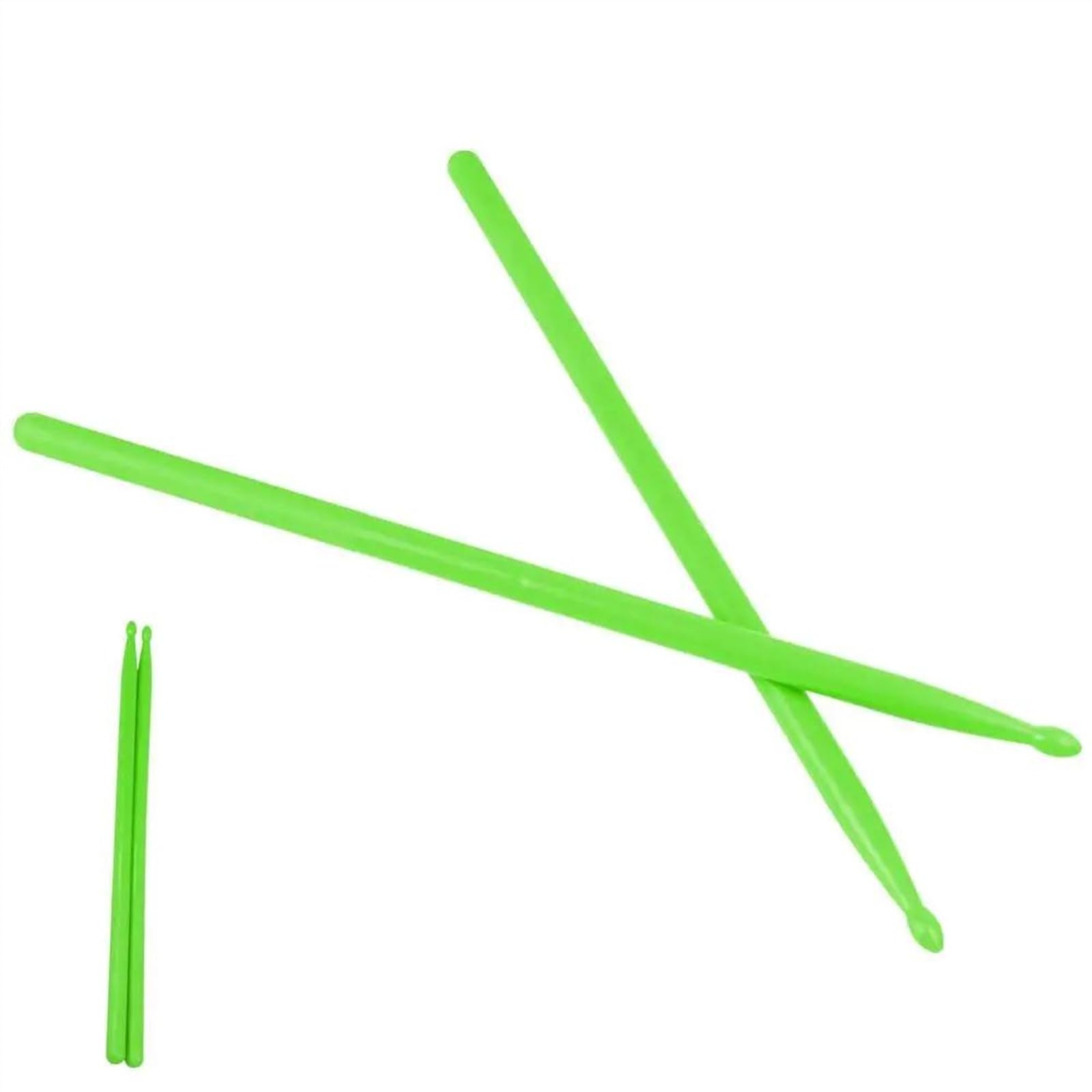 Schlagzeug-Zubehör 2 Paar Trommelstöcke 5A Buntes Nylonmaterial Langlebige Trommelstöcke Jazz Drum Übungstrommelstöcke (Color : Green)