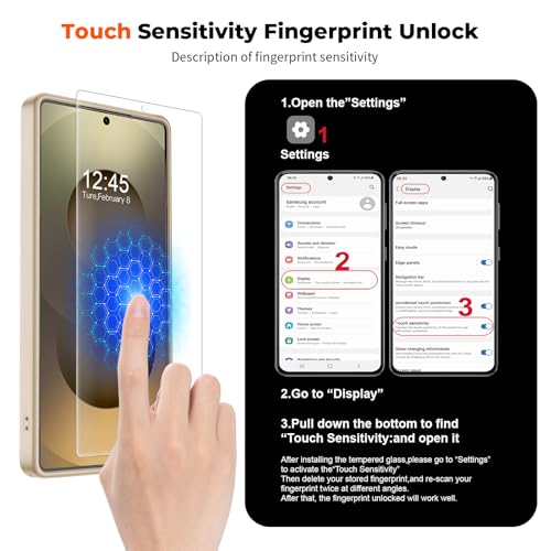 Image of SUPFINE Magnetic for Samsung Galaxy S25 Ultra Case with Screen Protector, (Built-in Magnets) (Military Grade Drop Protection) Slim Translucent Shockproof Phone Case,Pink Gold