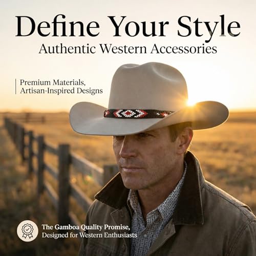 Image of Gamboa 100% Natural Horsehair Hat Bands for Cowboy and Panama Hats for Men and Women Western Hat Bands