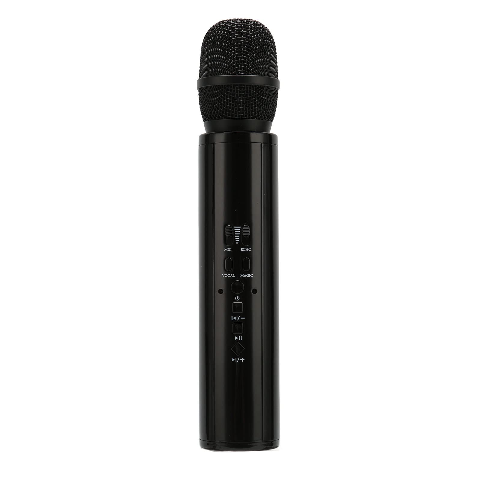 Brrnoo Handheld Microphone Wireless Karaoke Mic with DSP Noise Reduction for Singing Parties (Black)
