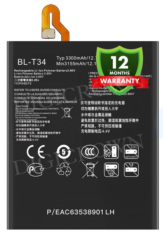 Image of Original BL-T34 Battery Compatible for LG V30 | LG V30+ - (3300mAh) - 1 Year Warranty