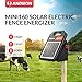 10 Miles Solar Electric Fence Charger with Day/Night Mode, 0.16J Portable Solar Fence Charger with Rechargeable Solar Panel for 24-Hour Uninterrupted Protection Electric Fence Energizer
