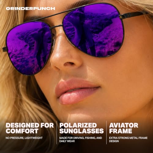 Image of grinderPUNCH XL XXL Aviator Sunglasses Men Big Head Oversized Polarized