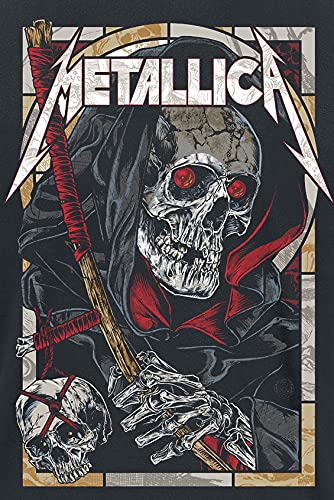 Metallica Death Reaper Hombre Camiseta Negro L 100% algodón Vorne Bedruckt Regular