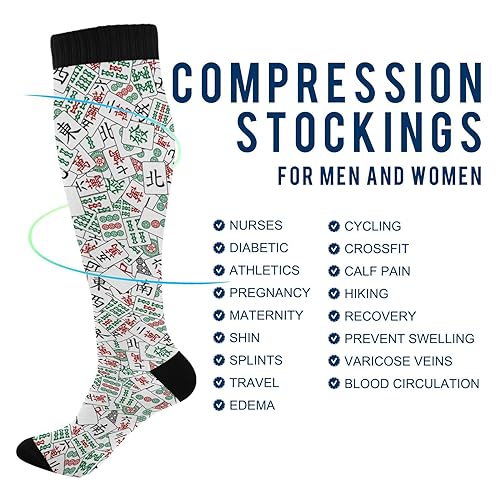 Image of Fisyme Socks for Women Men, Warm Comfort Athletic Crew Running Hiking Cycling Compression Socks