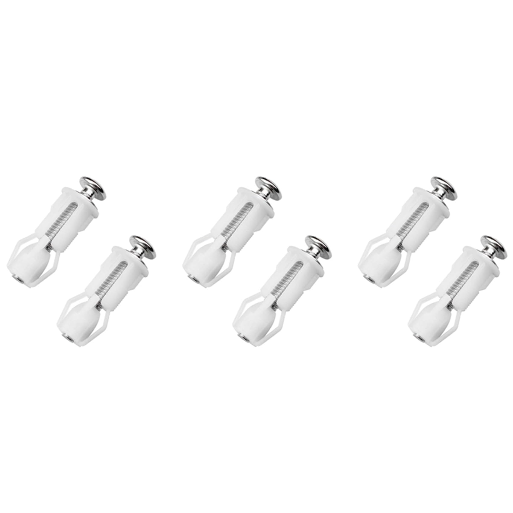 Jnchdghwa White 3X Toilet Seat Screws And Toilet Lid Screws Stainless Steel Top Fixing Hinges Screws, For Toilet Seat Replacement Parts