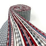 Red, White and Blue Homespun Cotton Fabric 22 pc 2.5' X 44' Americana Precut Roll (Jelly Roll) by JCS
