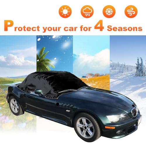 Image of Top Half Cover Compatible with BMW Z3 1995-2001 Waterproof Soft Top Roof with Storage Bag