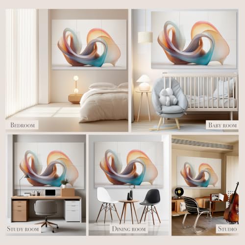 Image of Soon Global Acoustical Wall Panels, 72 X 48 Inches Art Acoustic Panels, Decorative Acoustic Panels, Acoustic Wall Panels, Sound Absorbing Wall Art, Fluid