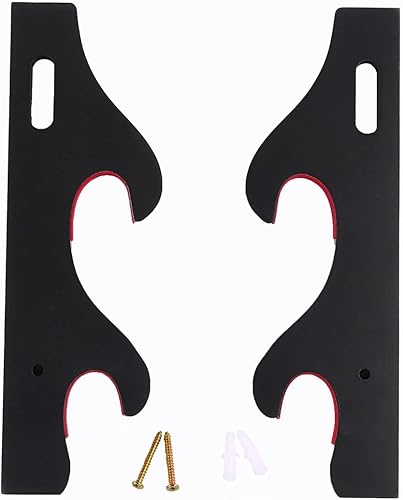 Miniatura 4 de Soporte de espada Katana de montaje en pared, 1 par de terciopelo acolchado ajustable gancho soporte de exhibición Samurai Sword Hanger sable de luz