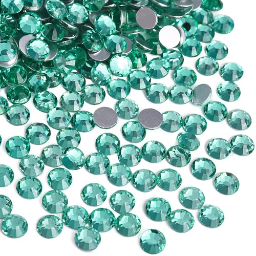 Image of 1440Pieces SS6 /1.9-2mm Flat Back Crystal Rhinestones Round Gems for Nail Art,Mint