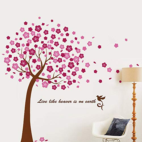 Walplus 175x150 cm ADHESIVOS DE PARED CEREZO EN FLOR FLORES extraíble Autoadhesivo Arte Mural VINILO DECORACIÓN HOGAR BRICOLAJE estar Oficina Dormitorio Decor papel pintado HABITACIÓN INFANTIL