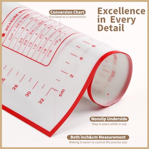 Non-Slip Silicone Baking Mat, Reusable Non-Stick Baking Silicone Mats for Baking, Breads, Pizzas, Fudge and Other Treats. the Baking Mat can Also Be Used as an Oven Liner-Size: 24x16 Inch - Image 5