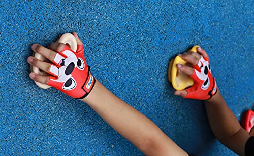 Image of Kids Half-Finger Climbing Gloves for Age 1-10 Boys and Girls Monkey Bars Biking, Good Grip Control Gloves for Gymnastics Scooter Balance Boards Outdoor Sports