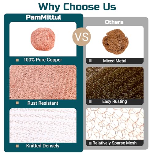 copper mesh rodent control 5in x 30ft rustproof pure copper mesh roll for slug snail mice control ideal for blocking holes in walls vents plus packing tool for easy installation