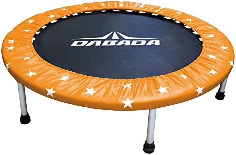 （04:00時点） DABADA（ダバダ） トランポリン 大型102cm【耐荷重150kg】 (スターオレンジ) 家庭用 折りたたみ 子供用 大人用 エクササイズ