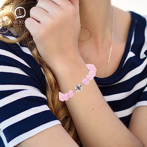 Locrccl Graduation Season Inspirational Compass Adjustable Bracelet Handmade Rope Bracelet High School College 2023 Graduation Gift For Women Girls Men (A-Pink Crystal + Compass) #TOP3