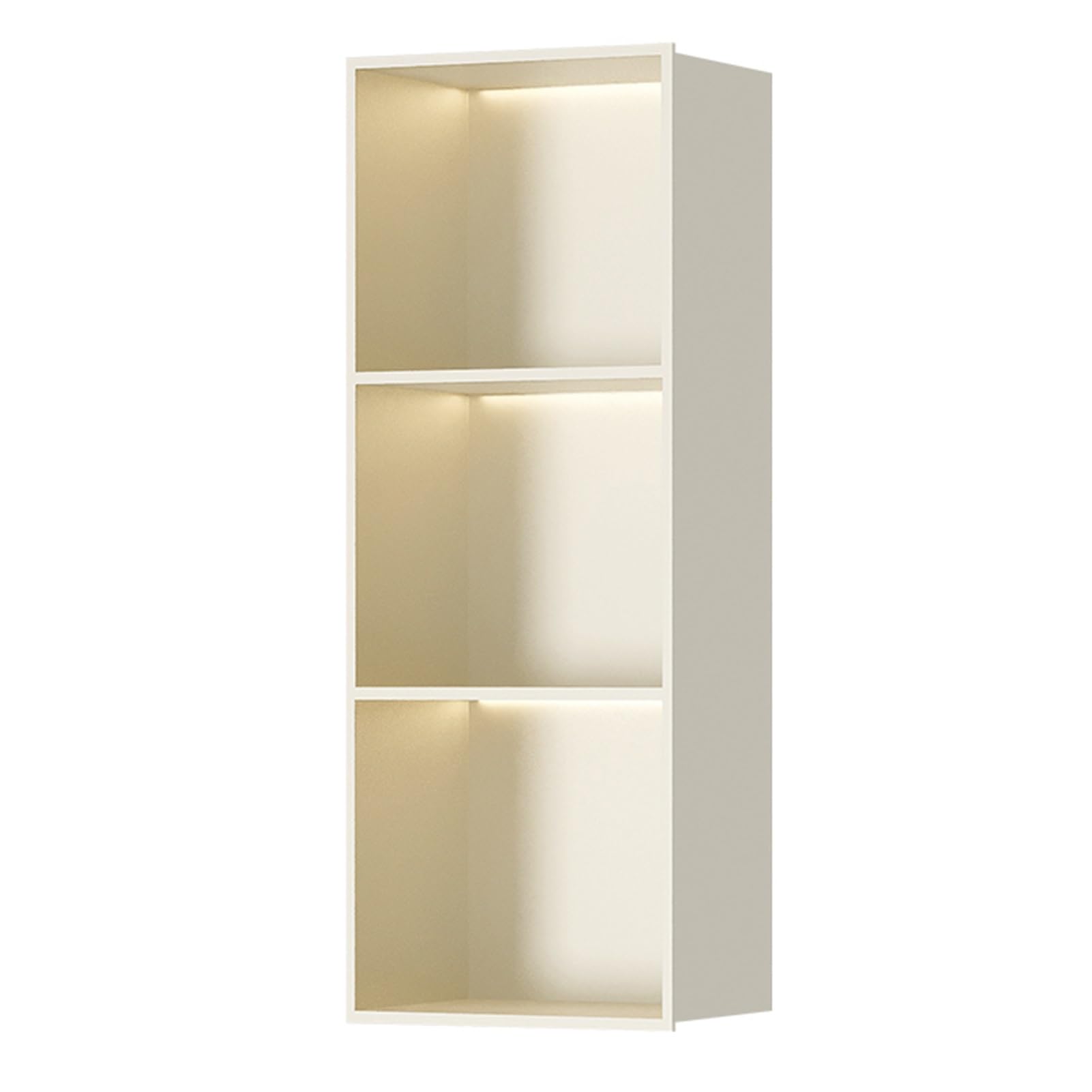 AYCDL Integrated Lighted Shower Shelf Space-Saving Waterproof Storage Solution for Bathroom nize Toiletries Corner Shower nizer Stylish Bathroom Accessory,Bianco-90x28x12.5cm
