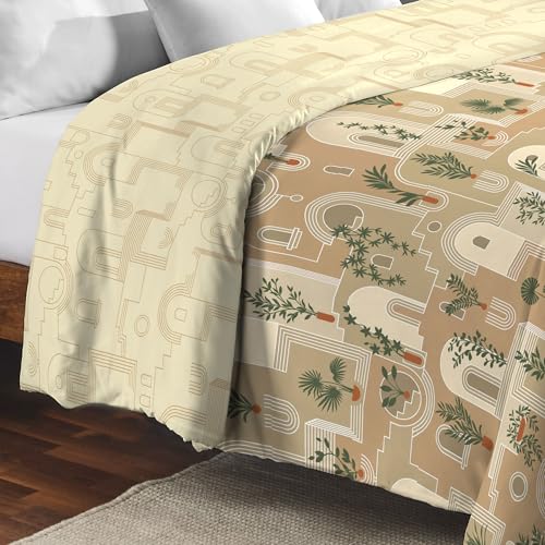 Image of HOME ELEGANCE by Mytrident Printed AC Comforter Set Double Bed | Quilt Blanket for Summer| King Size | 220 cms x 240 cms | Summer House