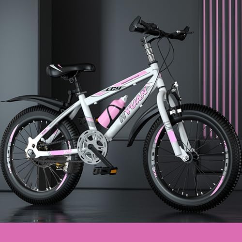 Bicicleta Montaña para Niños 26 Pulgadas Una Sola Velocidad con Marco de Acero Al Carbono Liviano y Neumáticos Gruesos Adecuada para Una Altura de 105 a 180 cm E,24 Inches