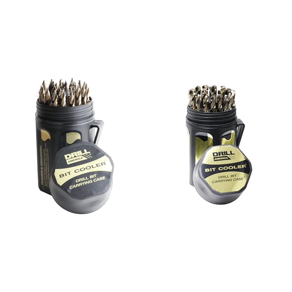Drill America 29-teiliges Bohrer-Set – 1/16" Bis 1/2", M2-Schnellarbeitsstahl, 3-Flachschaft