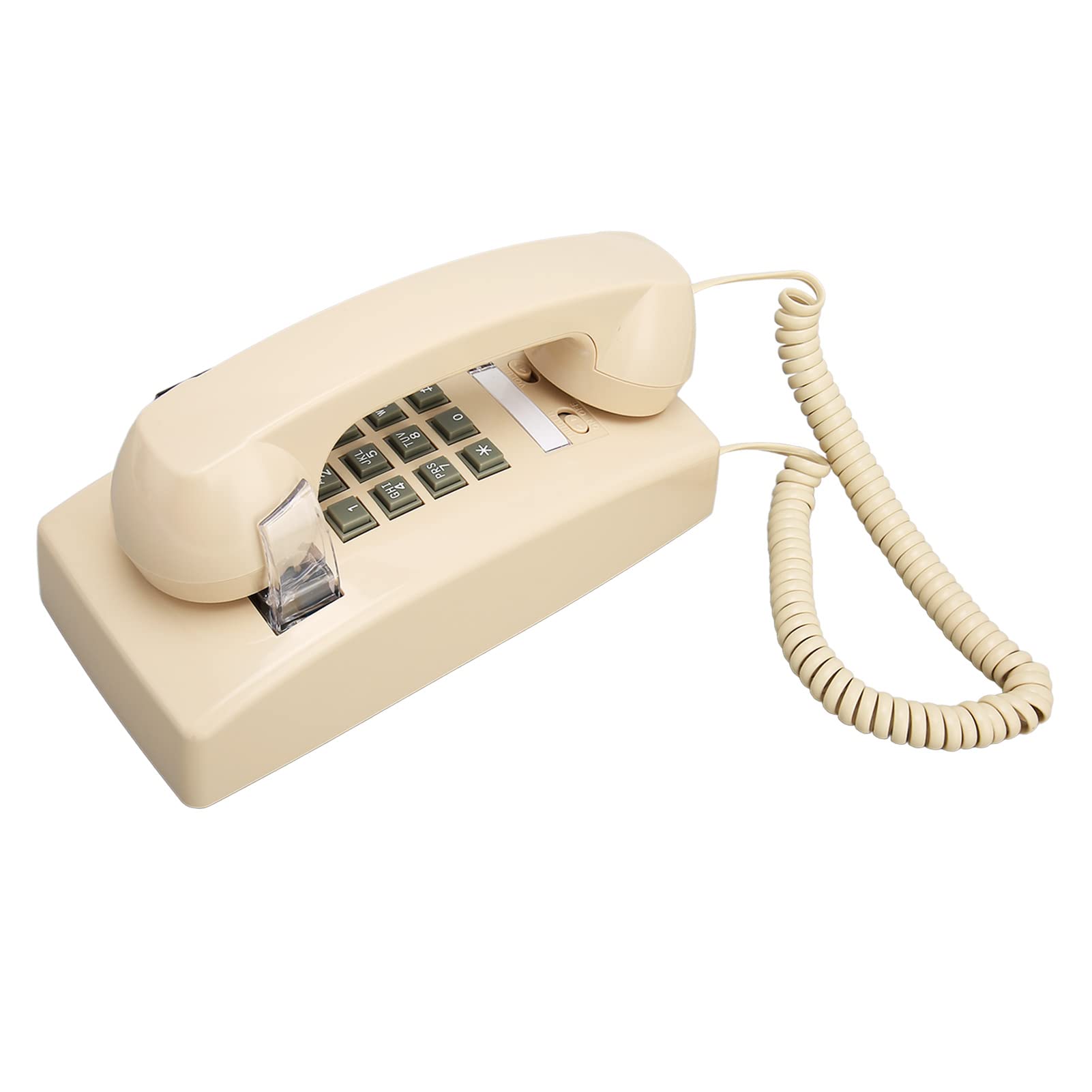 Retro Ścienny Telefon Wodoodporny Regulowana Głośność Beżowy
