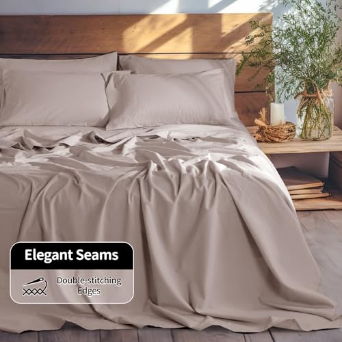 Image of LBRO2M 100% French Pure Linen Sheet Set 6Pcs, 16 inch Deep Pocket Queen Size