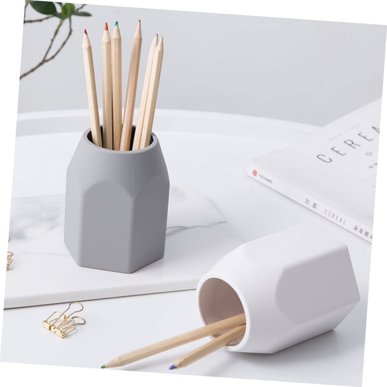 Tofficu 4pezzi Portapenne Silicone Per Organizer Scrivania Per e Cancelleria Per Design e Capacità Spaziosa Per Mantenere Ordinato Desktop