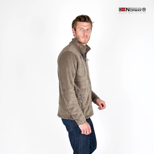 Chaqueta De Forro Polar Geographical Norway Para Hombre – Abrigo Suave, Cremallera