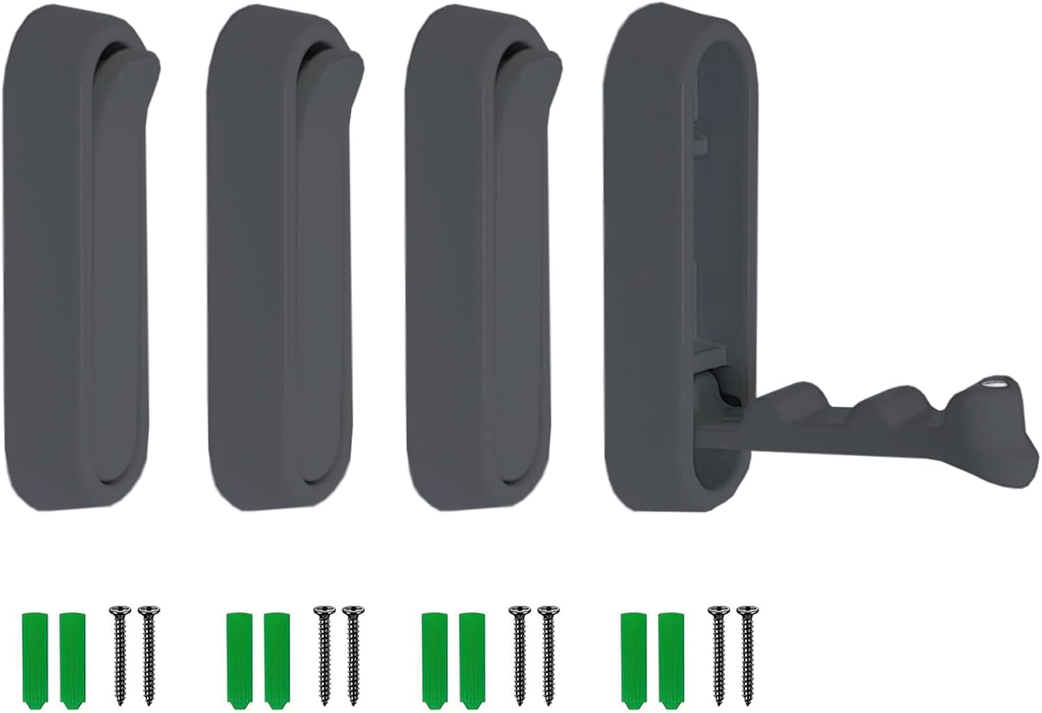 Young Wolf Black 4X Aluminum Alloy Foldable Magnetic Coat Hooks, Folding Invisible Wall Hook With Screws For Hanging Coat Scarf Hat Robe Key Purse (, 72Mm)