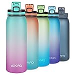Opard 30oz Sports Water Bottle with Leak Proof Flip Top Lid BPA Free Tritan Reusable Plastic for Gym and Outdoor