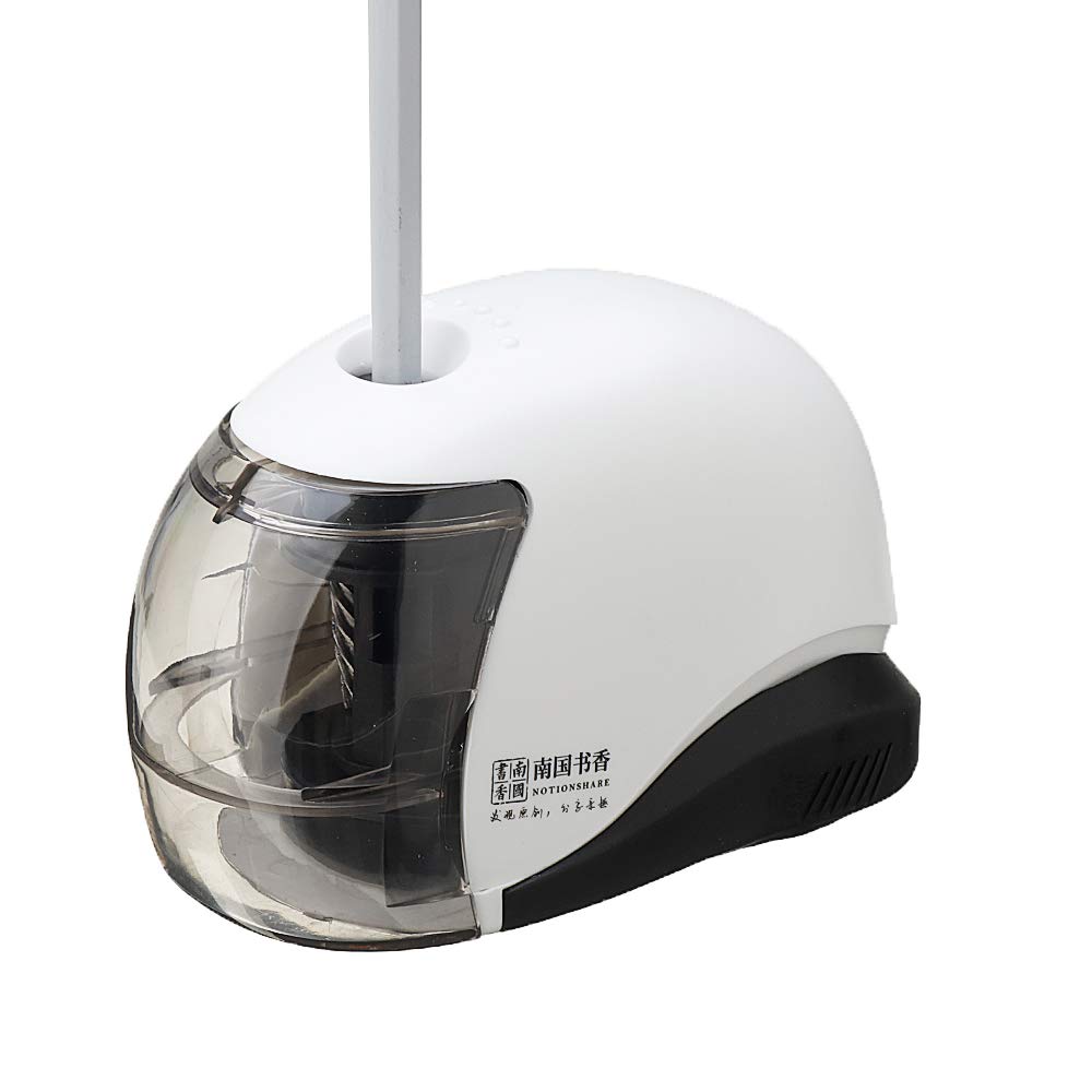 VIDOO Elektryczna ostrzałka do ołówków na baterie USB, prosta ostrzałka w stylu biznesowym, automatyczna ostrzałka, biurko, do szkoły, biura, kolor biały