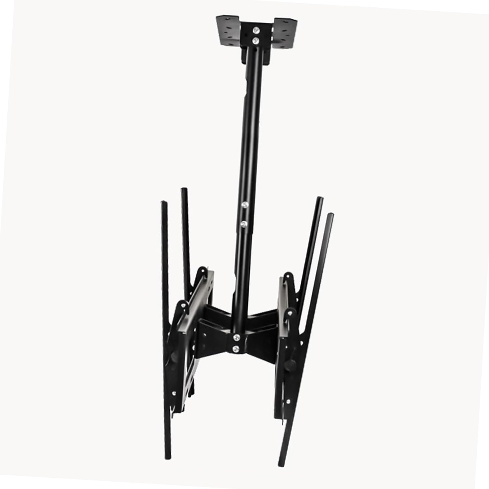 HPTHLY Adjustable Ceiling Tv Mount Bracket - Double Sided Ceiling Tv Mount Fits 60-100 Inch Tvs Telescopic Height Adjustment Tv Stand Max 900X600Mm Double Pole,