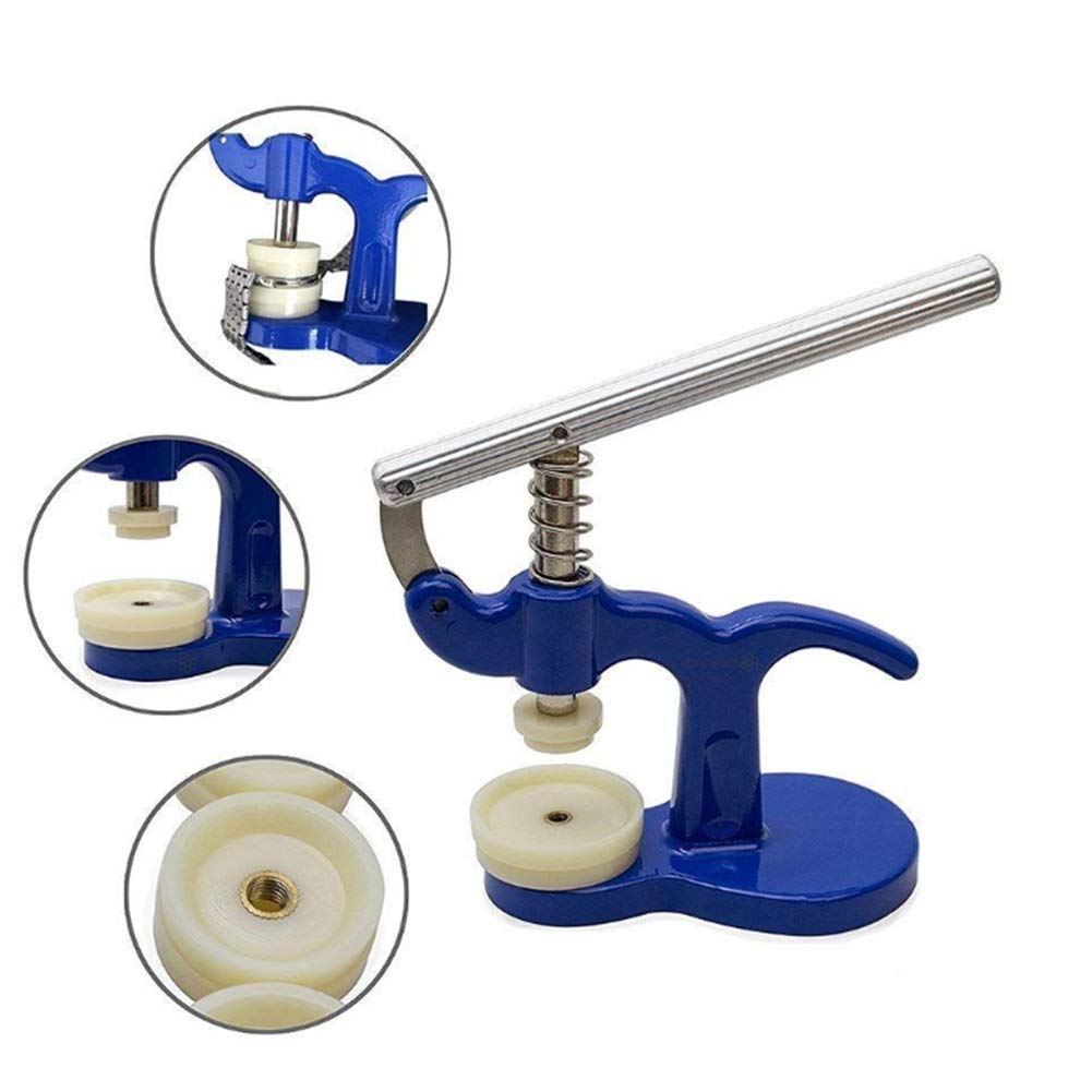 Kit de reparación de relojes, juego de herramientas de pin de enlace de correa de reloj con funda de transporte, kit de herramientas de repuesto de batería de reloj, incluye herramienta de prensa de