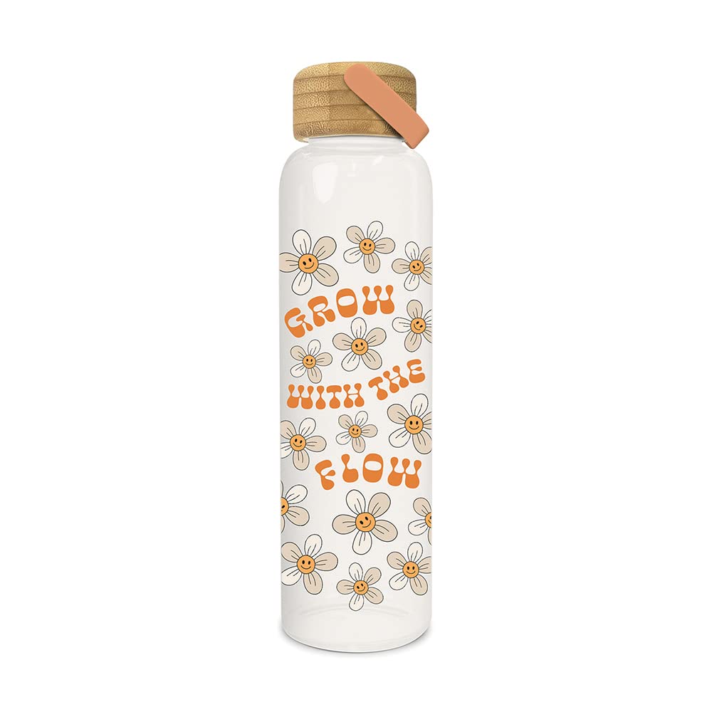 Amazon.com: Studio Oh! Grow with the Flow Glass Water Bottle