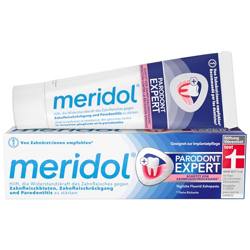 meridol Zahnpasta Parodont Expert 75 ml - Zahncreme wirkt antibakteriell und unterstützt so den natürlichen Heilungsprozess des Zahnfleisch