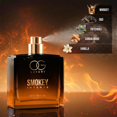 Image of OG Luxury India's First Strongest Smokey Intense Extrait De Perfume for Man| Blends Rich Notes of Whiskey & Sandalwood | Long-Lasting Smokey Perfumes for Men | For Special Occasions & Gifting | Perfume | 100ML
