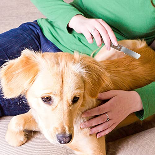 TOTOKA Pet Hair Removal Shedding Comb for Dogs,Solid Wood Pet Comb Grooming Tool for Dog & Cat Long Hair Cat Hair… - Image 7