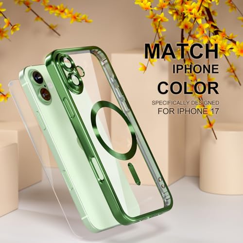 Image of Misea Magnetic for iPhone 17 Case Compatible with MagSafe Green