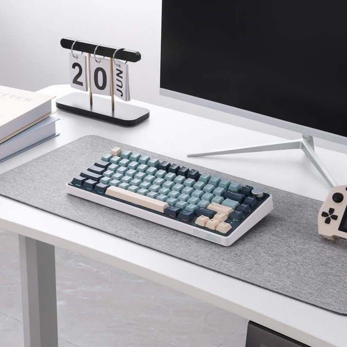 Image of RK ROYAL KLUDGE R75 Wireless Mechanical Keyboard, 75% Percent Custom Gaming Keyboard Gasket Mount RGB Backlit with Knob & PBT Keycaps, BT5.1 /2.4GHz /USB-C, Hot Swappable Cream Switch