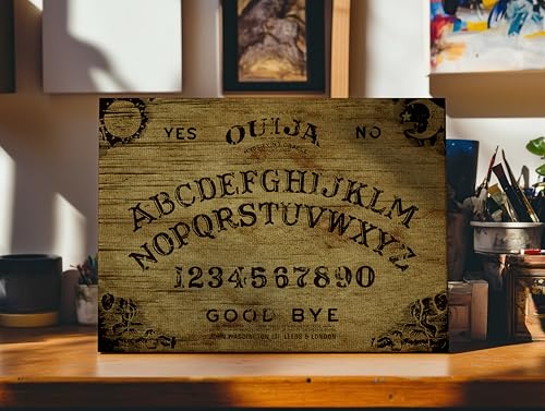 Image of Poster Master Old Ouija Board Canvas - Supernatural Print - Paranormal Art - Classic Spiritual Gift for Artist, Friend - Seance Art - Wall Decor for Home, Office - Available in 8x10 to 30x40