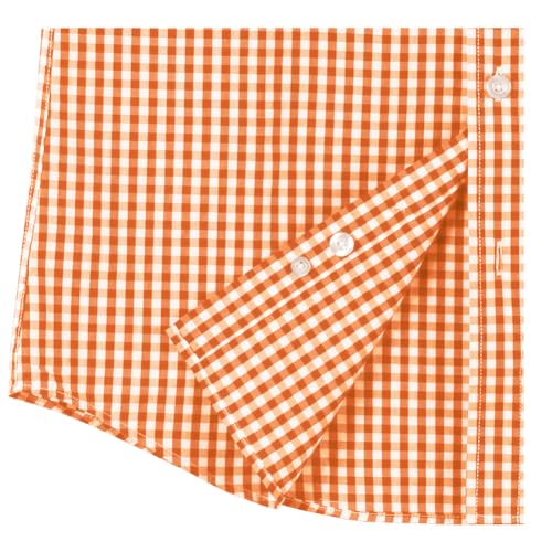 Men's Plaid Casual Slim Fit Long Sleeve Button Down Dress Shirts4