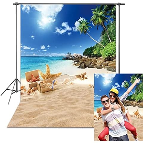Summer Tropical Beach Backdrop for Photography Cover
