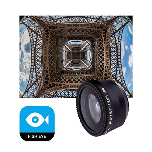 Camkx Camera Lens Kit Compatible With Apple Iphone 6 Plus / 6S Plus Only - 12X Telephoto Lens, Fisheye Lens, Macro Lens, Wide Angle Lens, Tripod, Phone Holder, Hard Case, Velvet Bag (Lens Kit) #TOP6