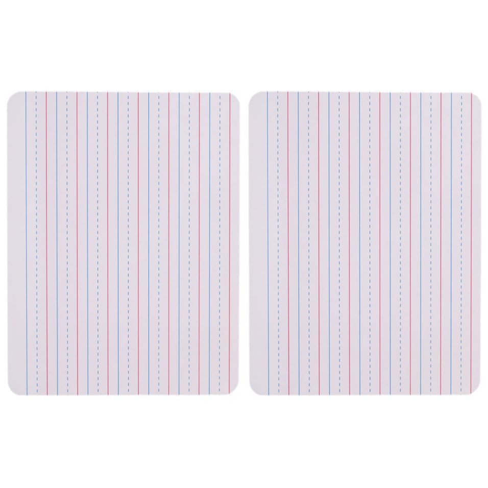 Pizarra pequeña de borrado en seco portátil con marco beige de madera ligera pack de 2